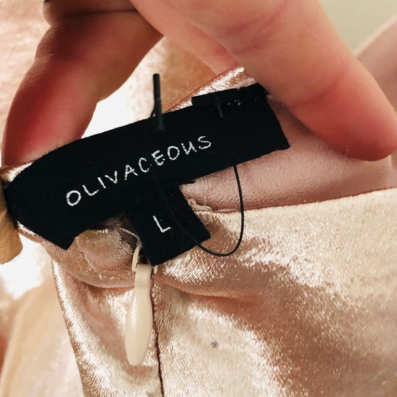 Champagne Satin Babydoll Mini Dress - Picture 3 of 3